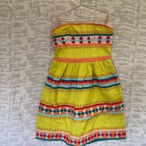 Anthropologie Strapless Quilt Dress size 6